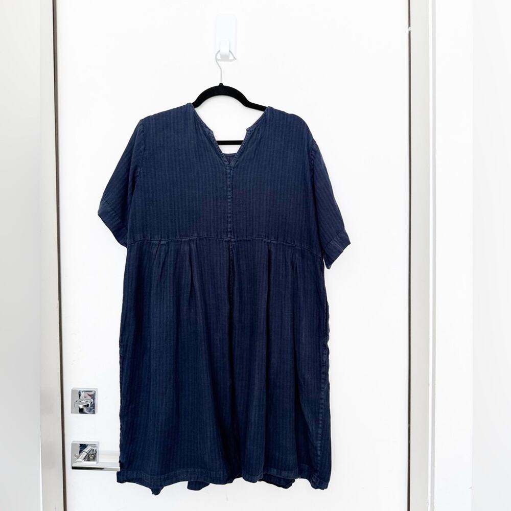 Esby Agnes Blue Striped Linen Dress - Picture 7 of 7